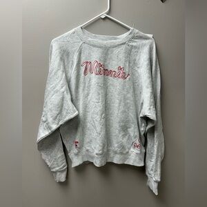 Old Navy x Disney Minnie Light Grey Crewneck